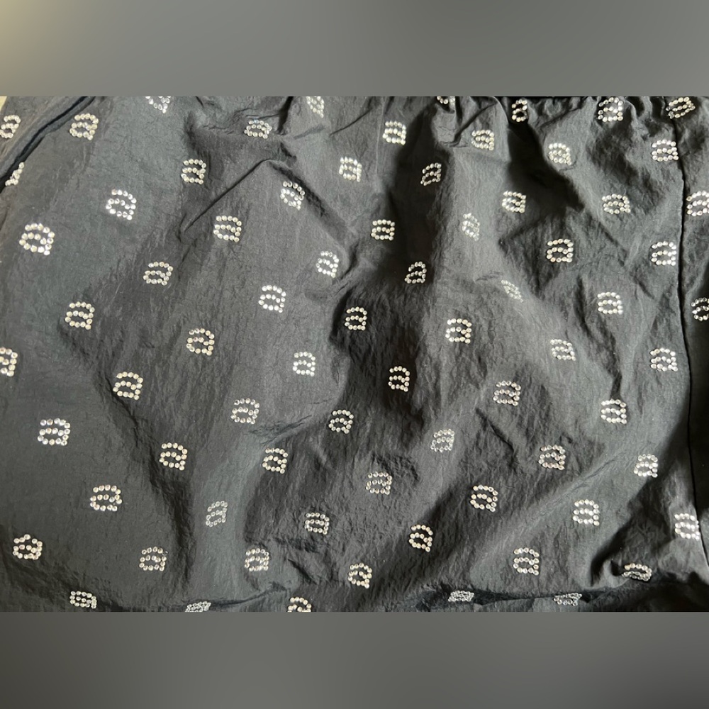 Alexander Wang hotfix marathon shorts in crinkle nylon - Picture 4 of 5